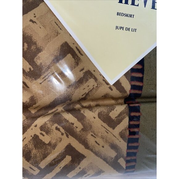 Revelle Sari King Size Bed Skirt Combed Cotton Sateen Green Multicolor - Picture 4 of 12